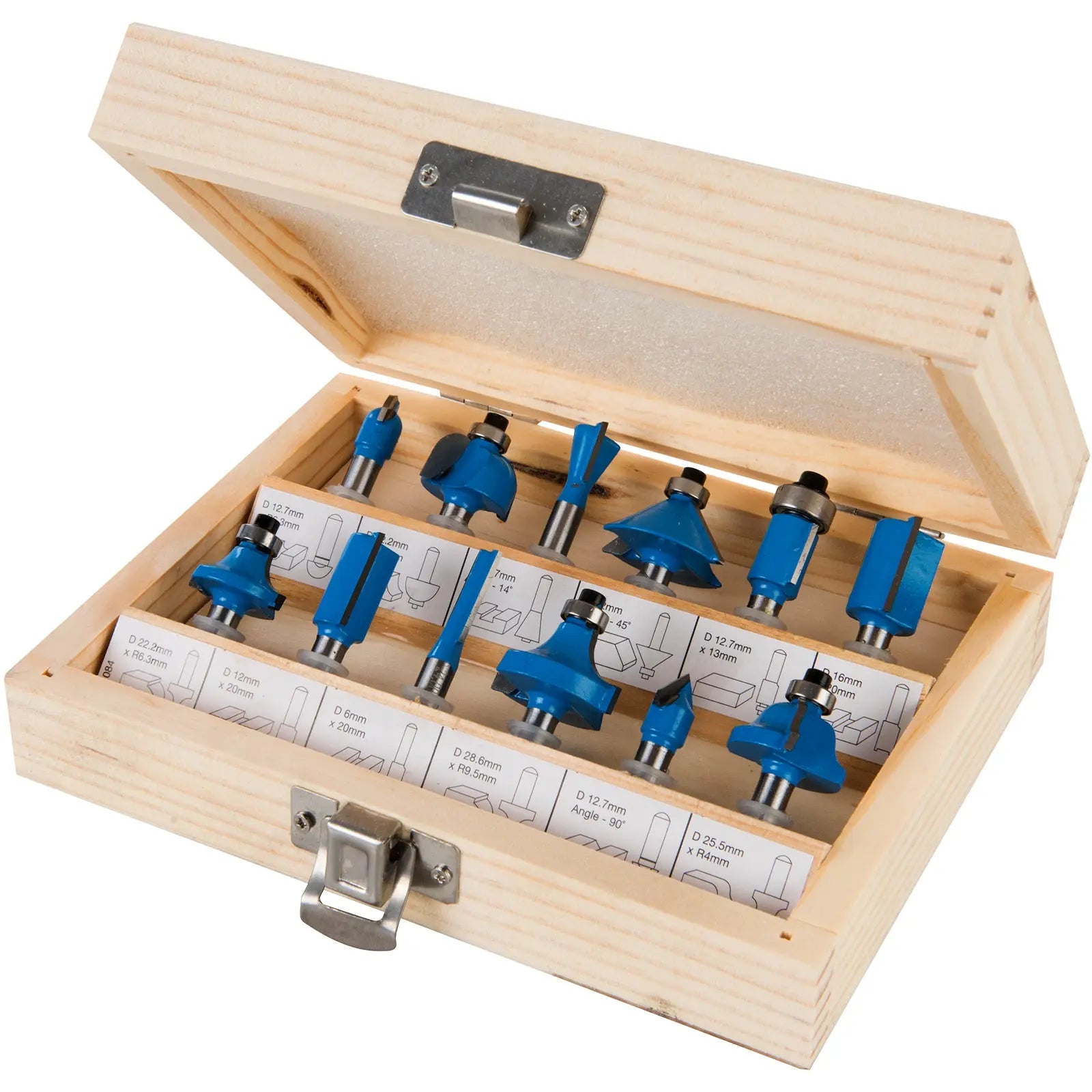 Silverline 12 Piece 1/4" TCT Router Bit Set