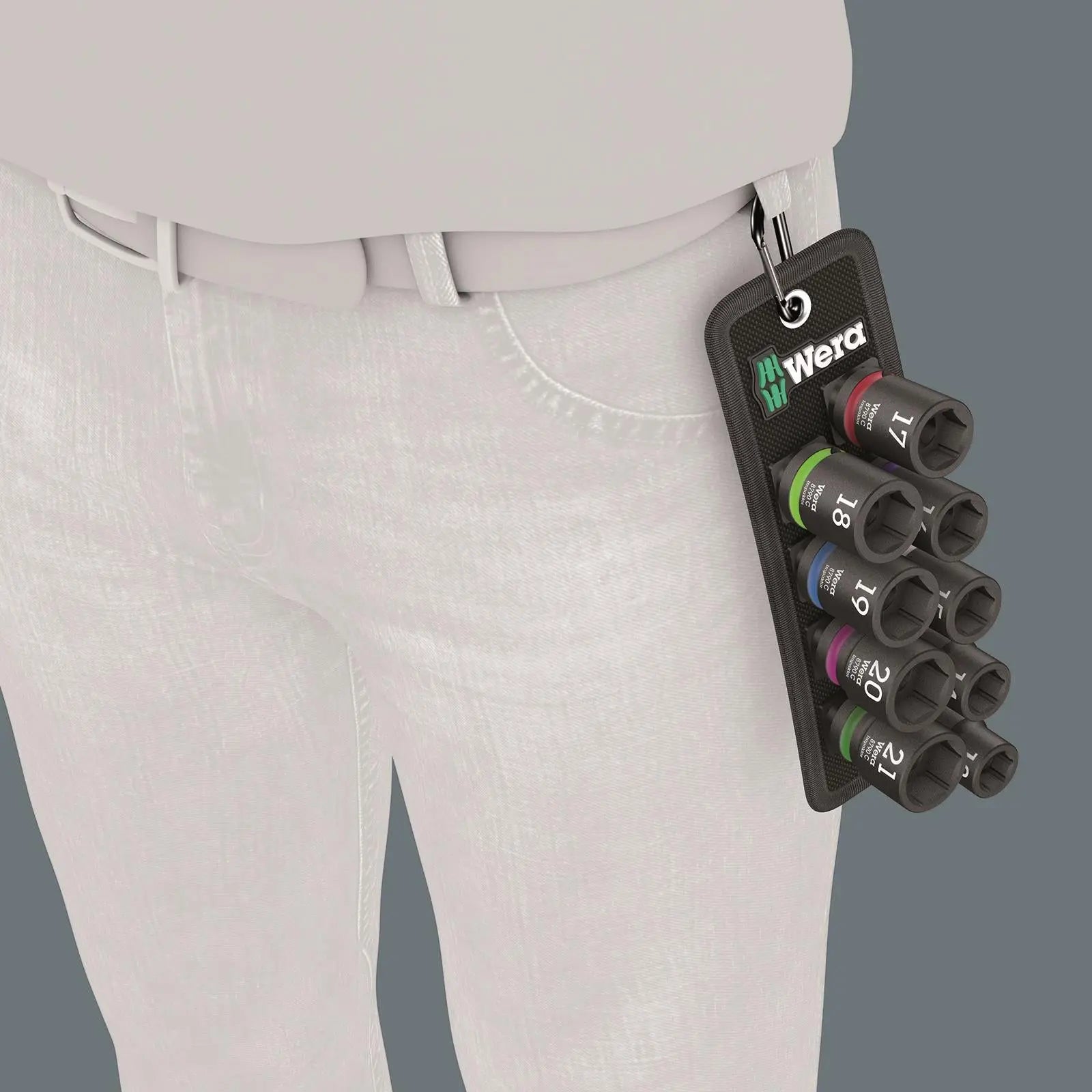 Wera Impact Socket Set 1/2" Drive 9 Piece 13-21mm 6 Point Belt C Impaktor 1