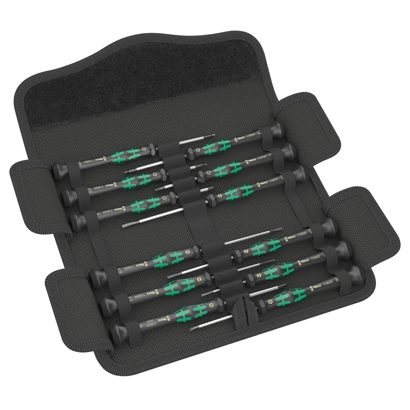 Wera Precision Screwdriver Set 12 Piece Kraftform Micro 12 Universal 1 for Electronic Applications White Rose Tools