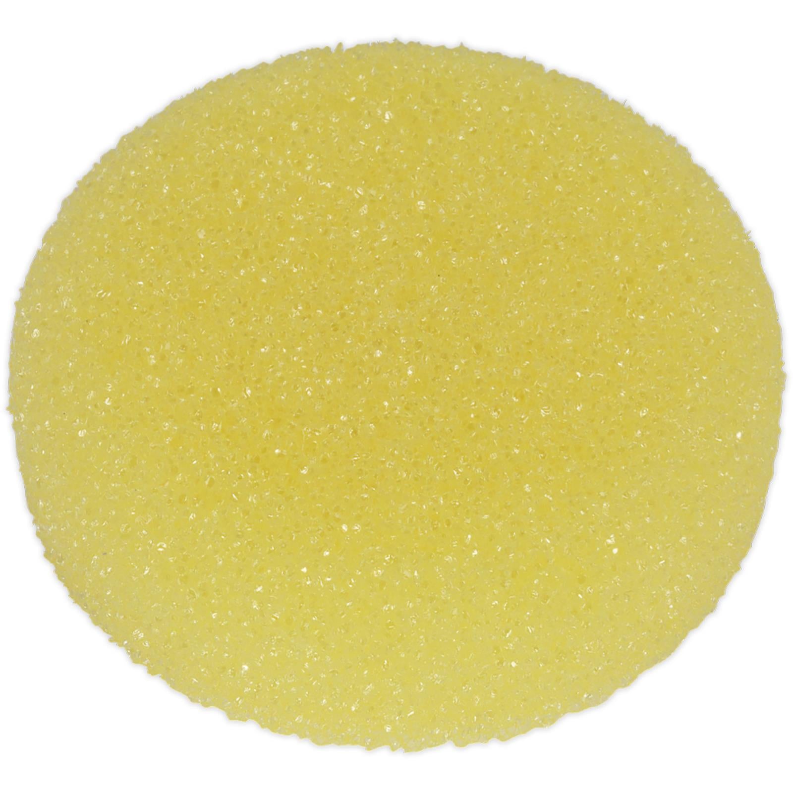 Sealey Hook and Loop Buffing and Polishing Foam Head 80mm x 25mm Yellow Coarse