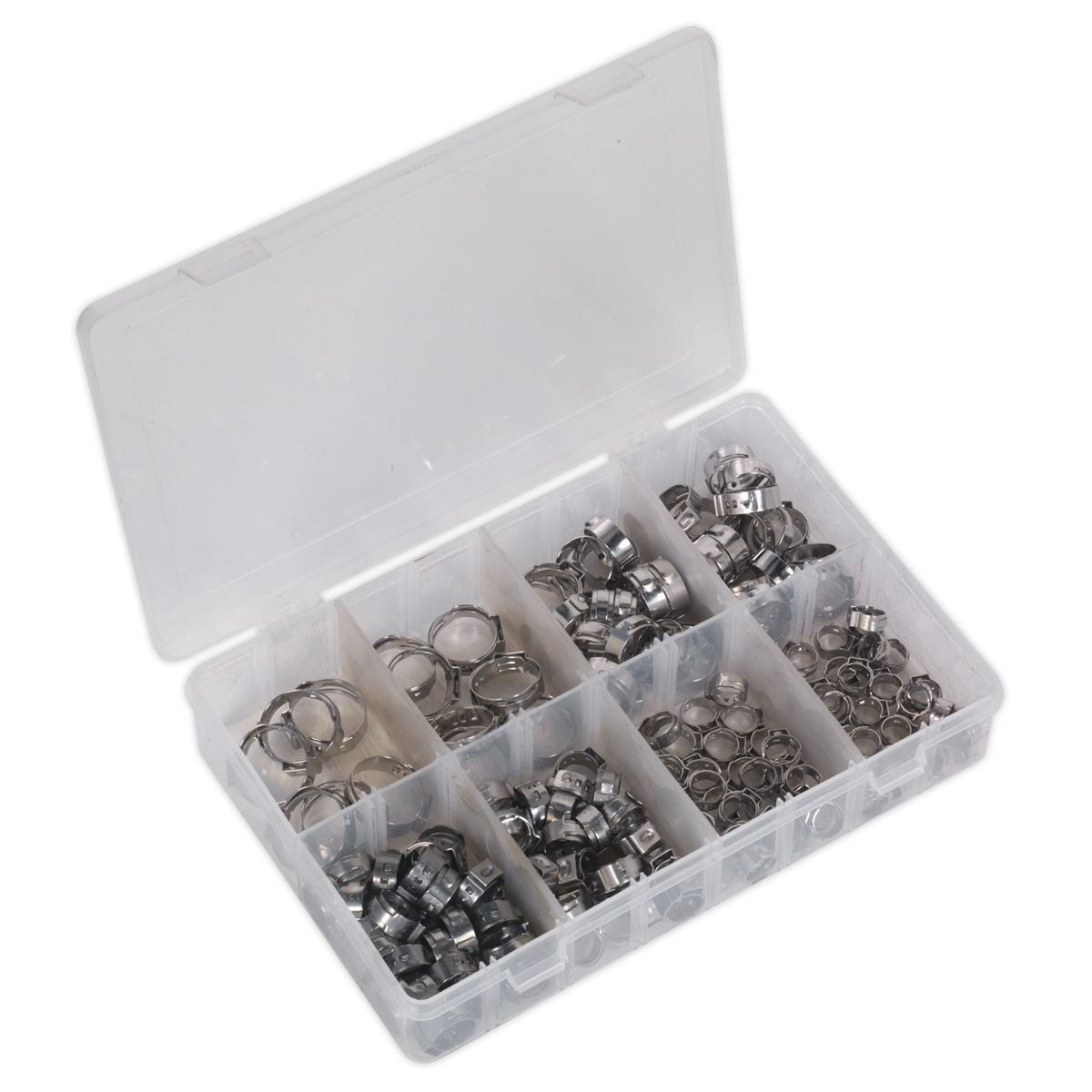 Sealey O-Clip Single Ear Assortment 160pc Stainless Steel