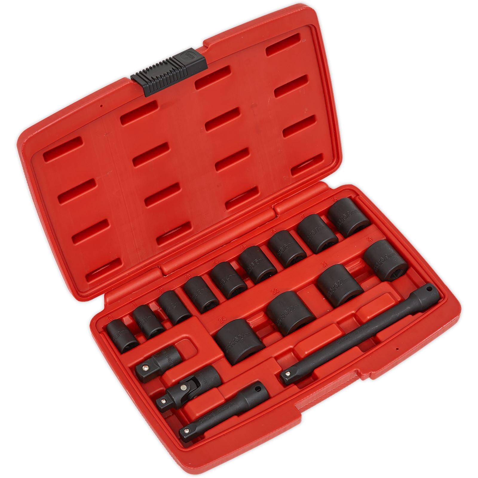 Sealey 17 Piece 3/8"Sq Drive Metric Impact Socket Set With Case