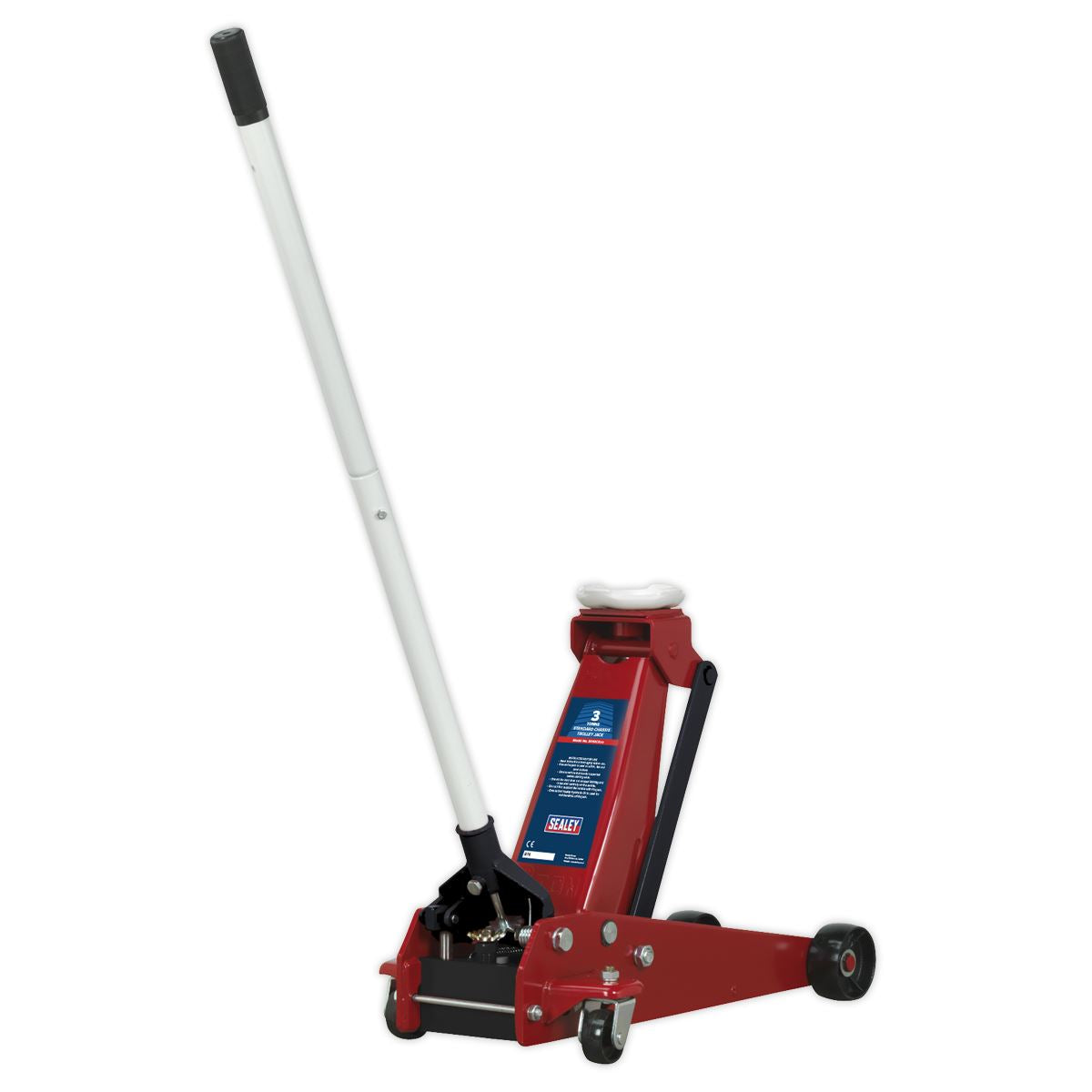Sealey Standard Chassis Trolley Jack 3 Tonne with Axle Stands (Pair) 3 Tonne Capacity per Stand