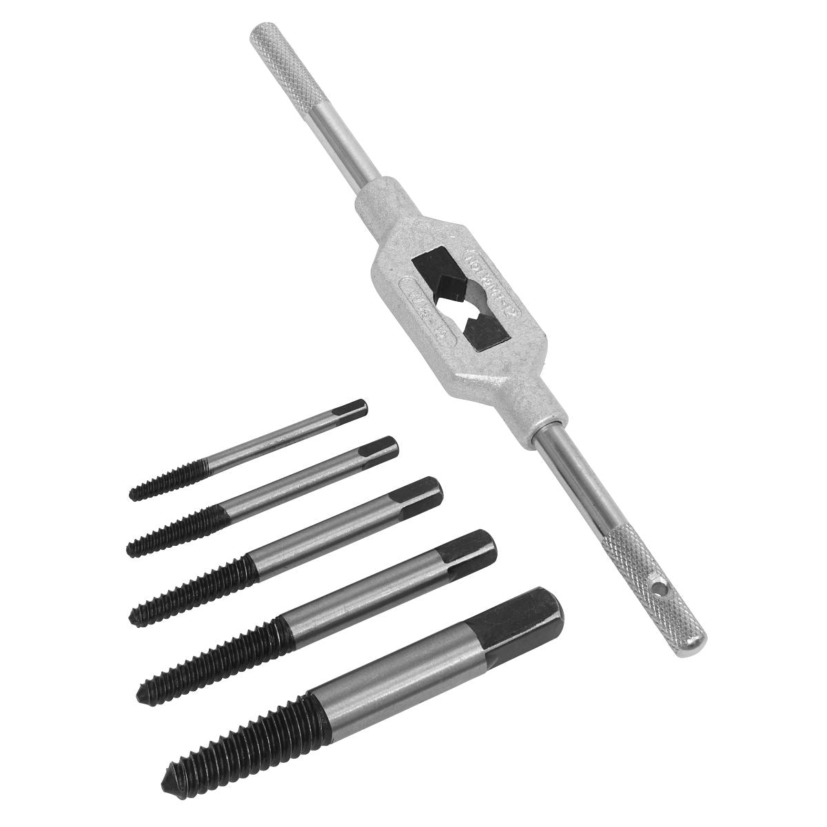 Sealey Screw Extractor Set with Wrench 6pc Helix Type