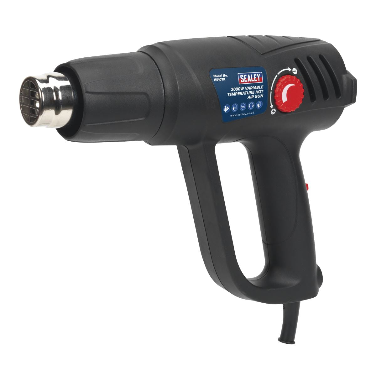 Sealey Variable Temperature Hot Air Gun Kit 2000W 50-450°C/90-600°C