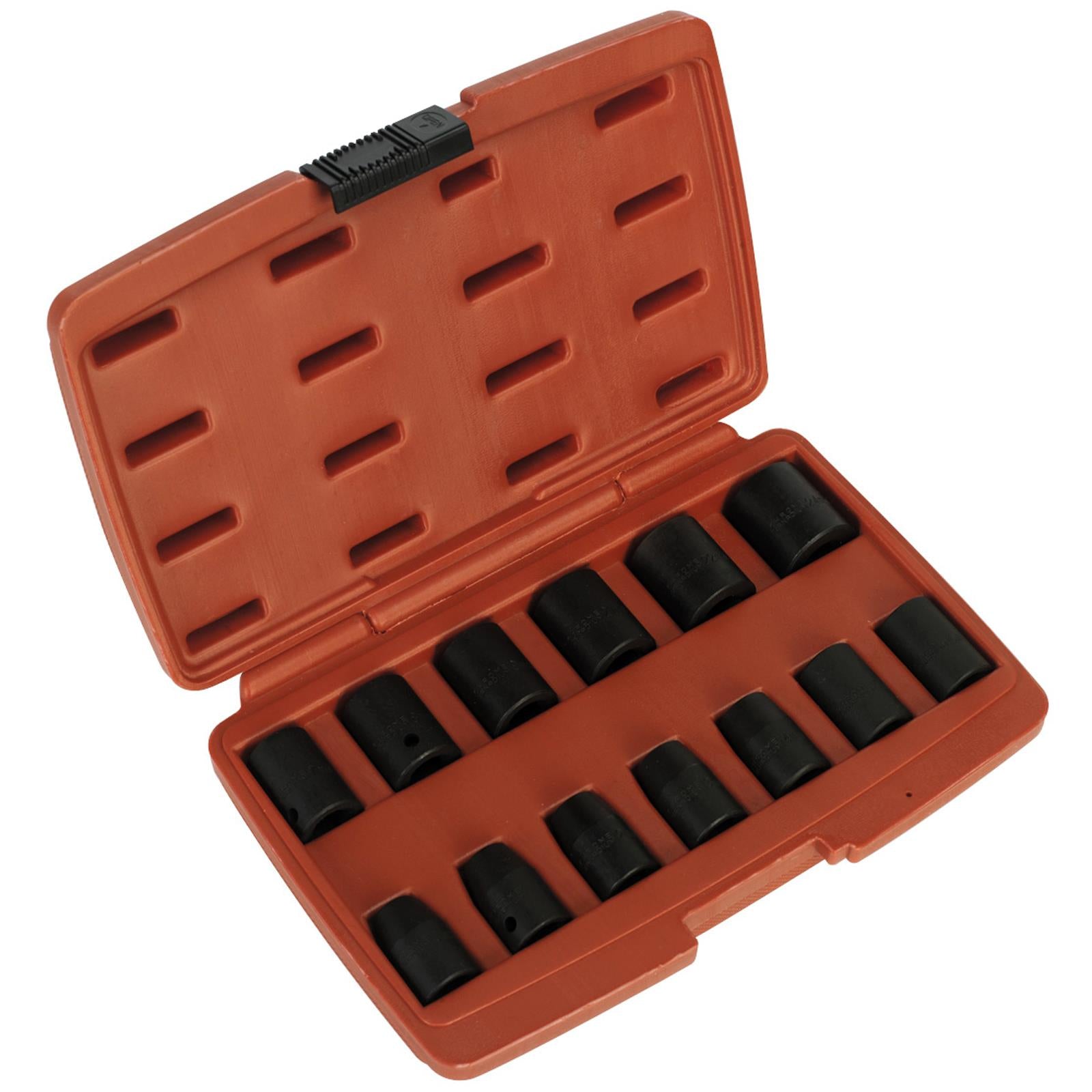 Sealey Impact Socket Set 13 Piece 1/2" Drive Metric 10-24mm Premier