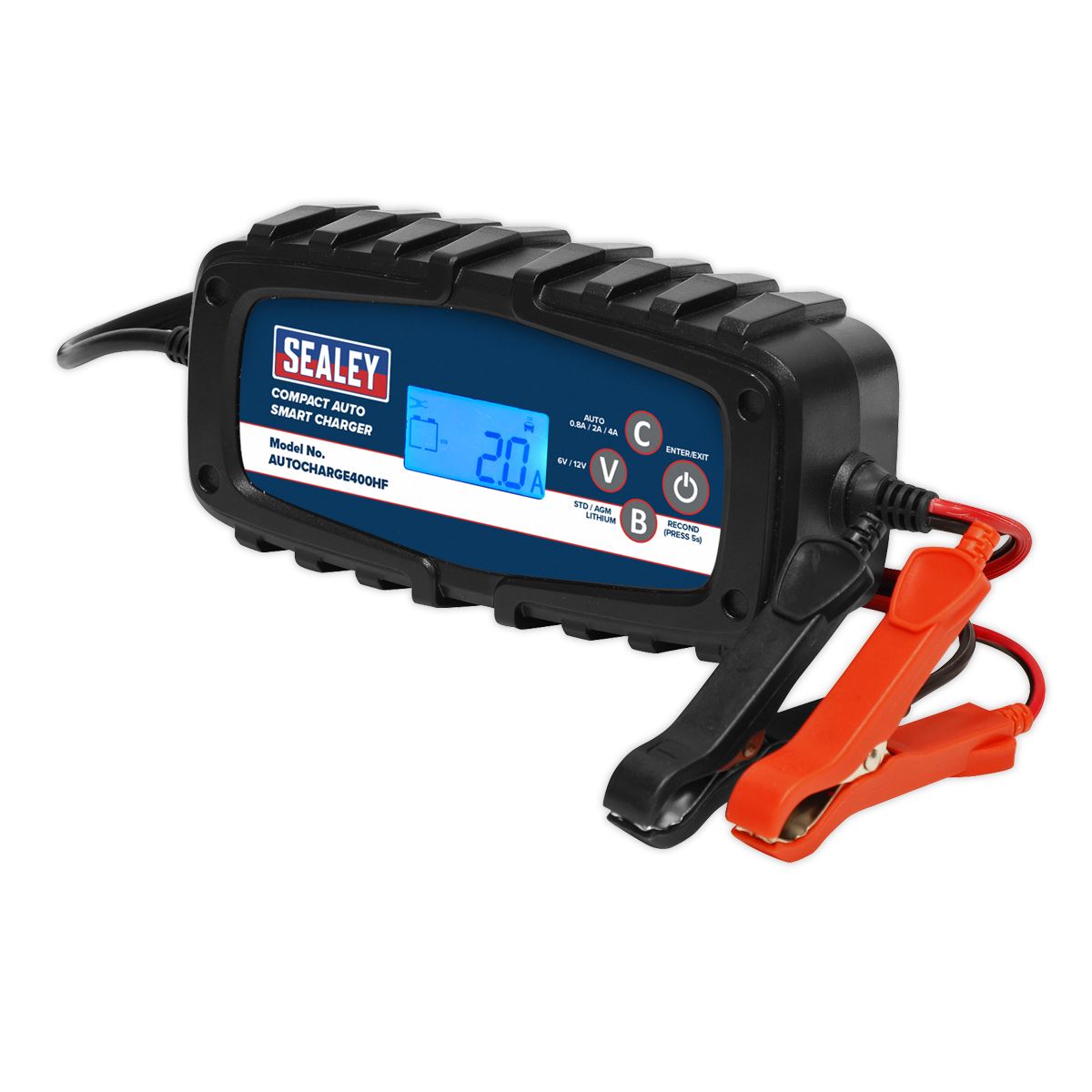 Sealey Compact Auto Smart Charger & Maintainer 4A 6/12V