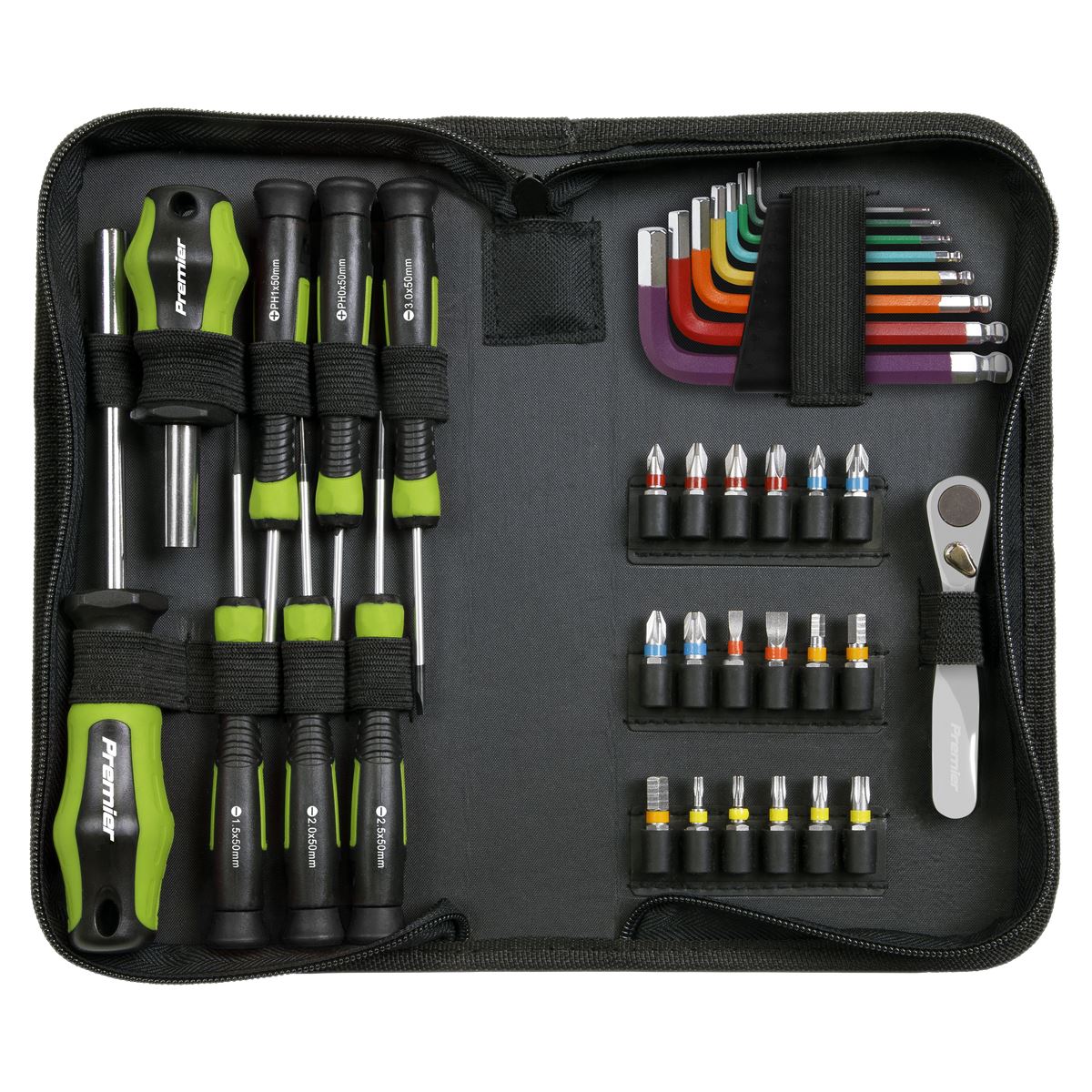 Sealey Premier Ratchet, Screwdriver, Hex Key & Bit Set 35pc Advent Calendar