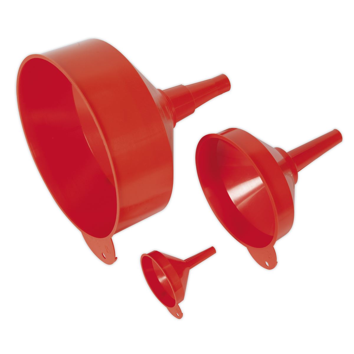 Sealey Funnel Set 3pc Fixed Spout