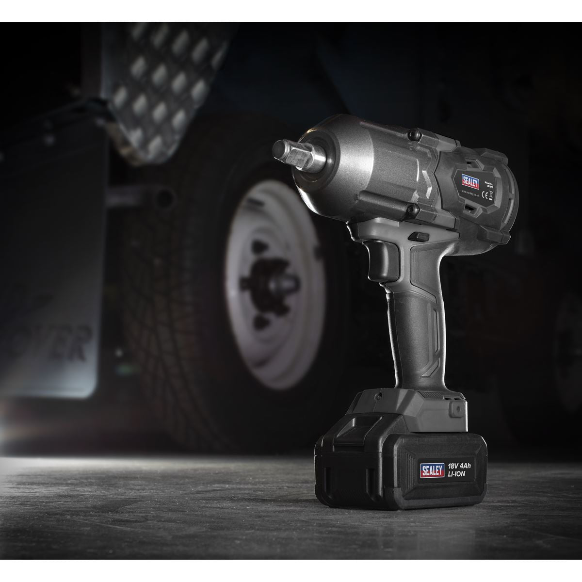 Sealey Cordless Impact Wrench 18V 4Ah Lithium-ion 1/2"Sq Drive