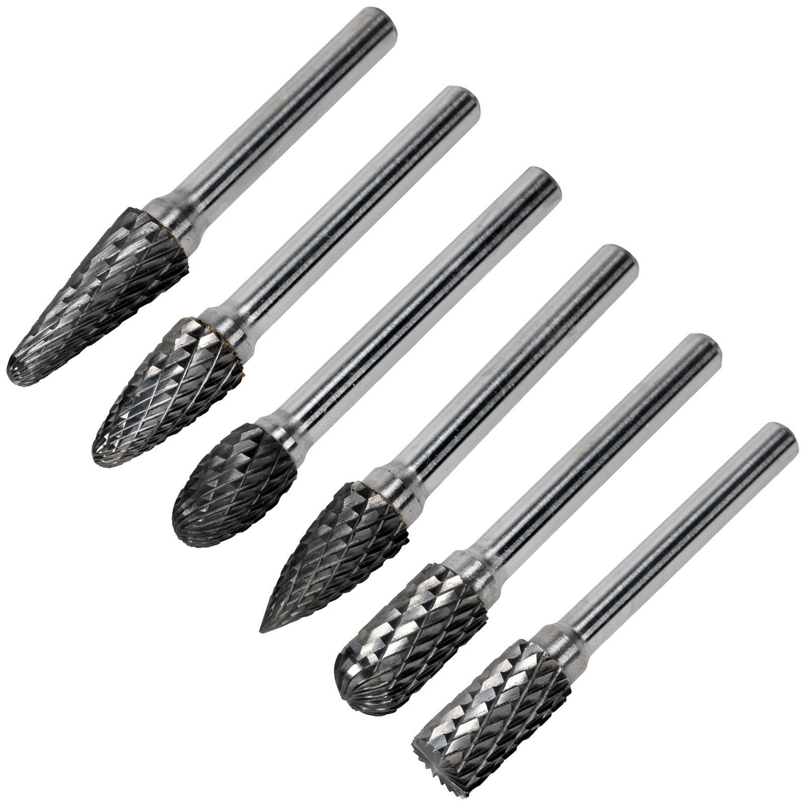 Sealey Tungsten Carbide Rotary Burrs 6mm Shank