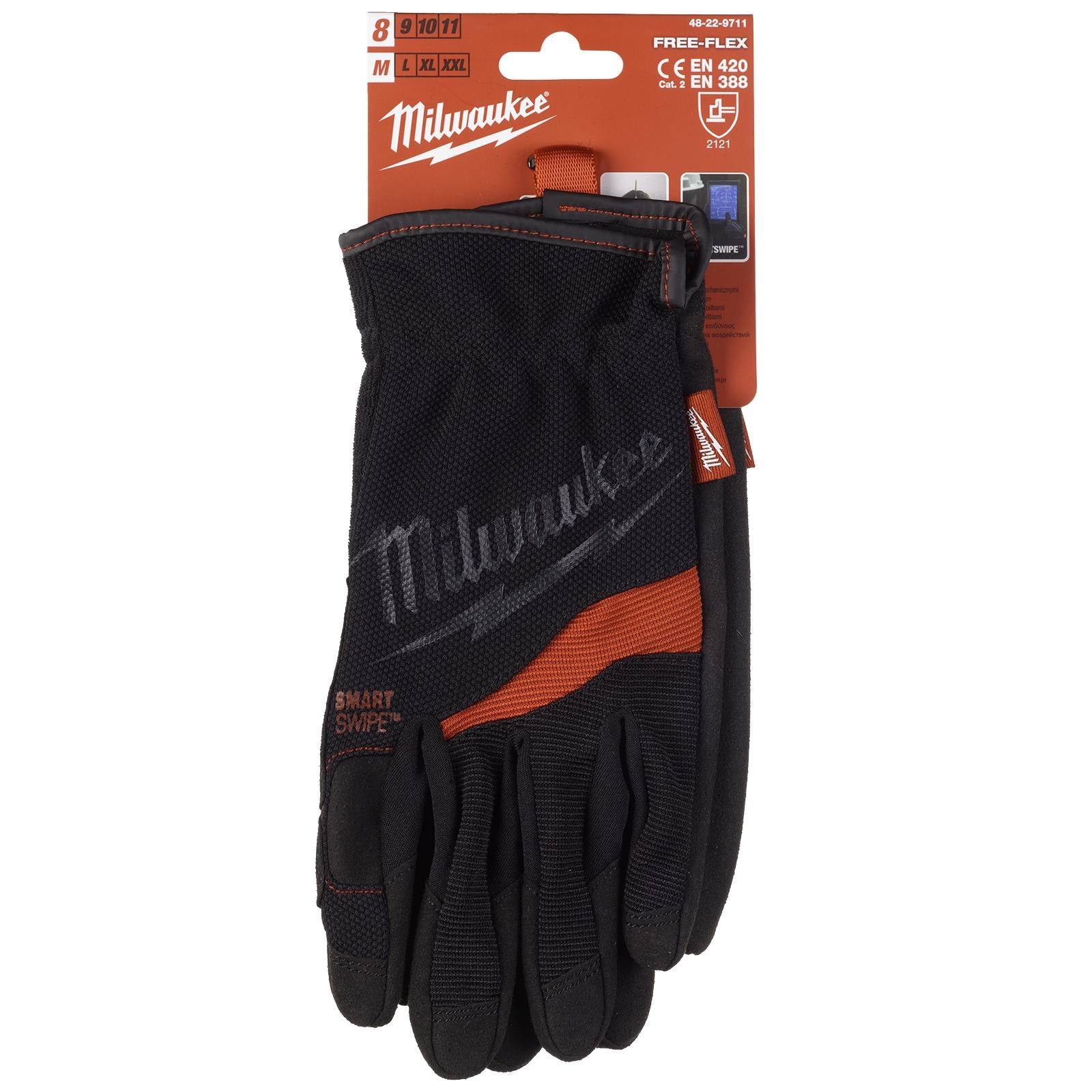 Milwaukee Safety Gloves Free Flex Work Glove Size 10 / XL Extra Large