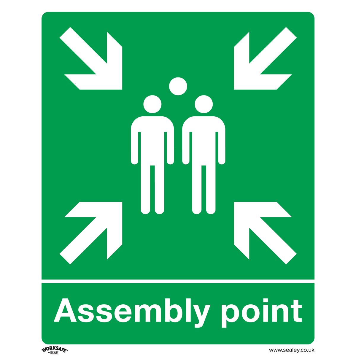 Worksafe by Sealey Safe Conditions Safety Sign - Assembly Point - Rigid Plastic