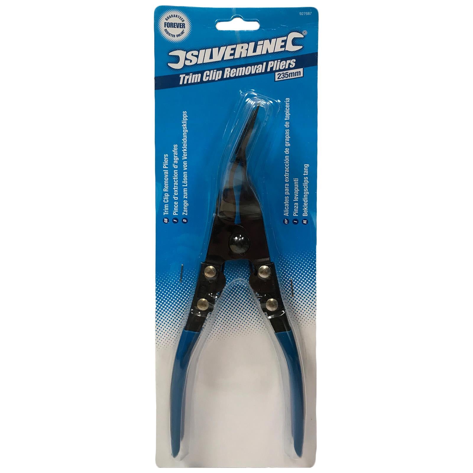 Silverline 235mm Trim Clip Removal Pliers Car Van Upholstery Automotive Bodywork