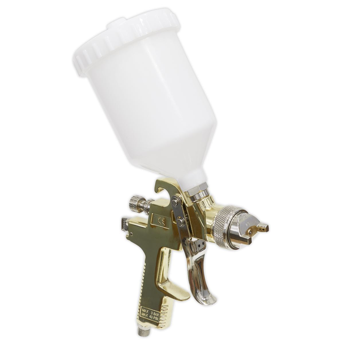 Sealey Gravity Feed Spray Gun - 1.4mm Set-Up Gold Series