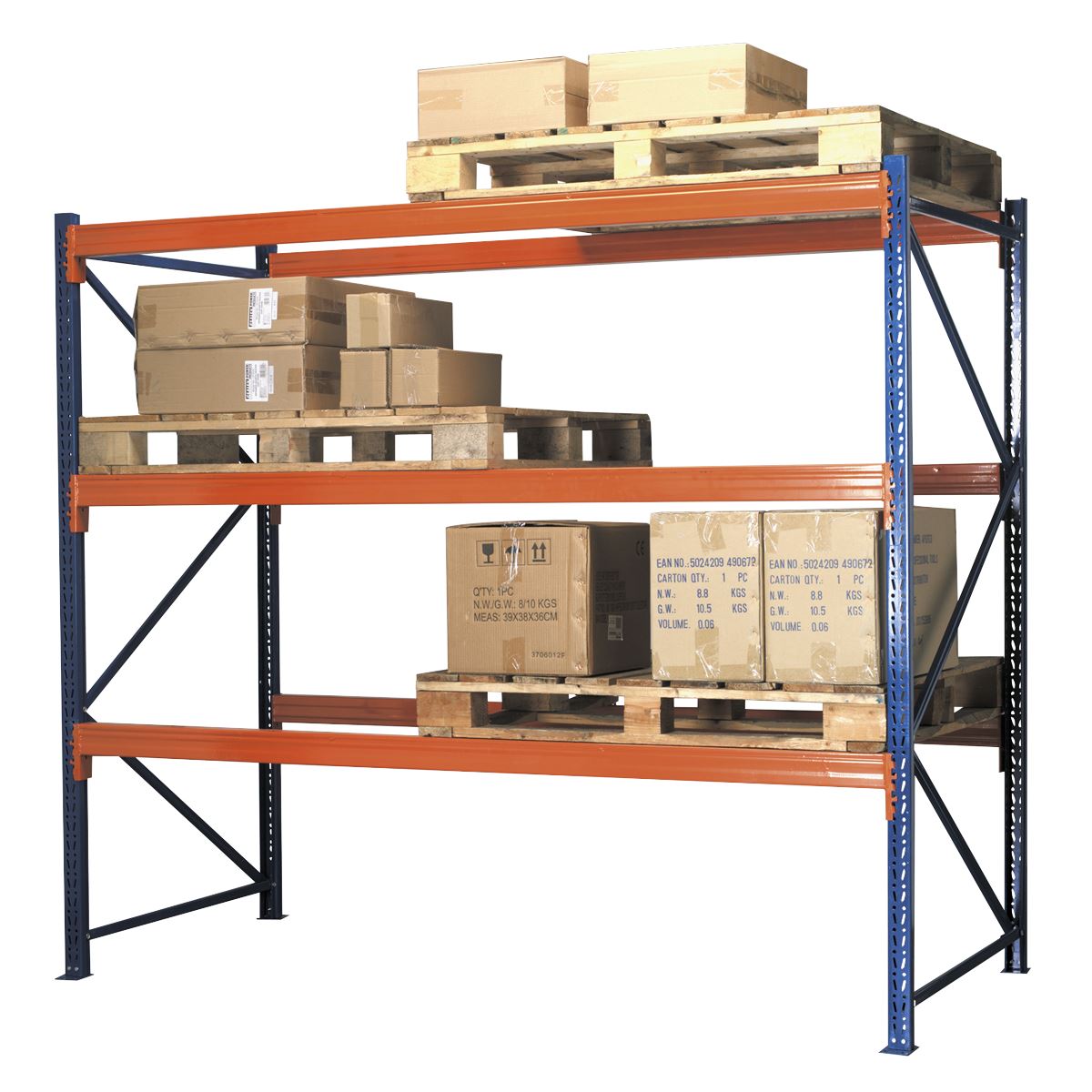 Sealey Heavy-Duty Racking Unit with 3 Beam Set 1000kg Capacity Per Level