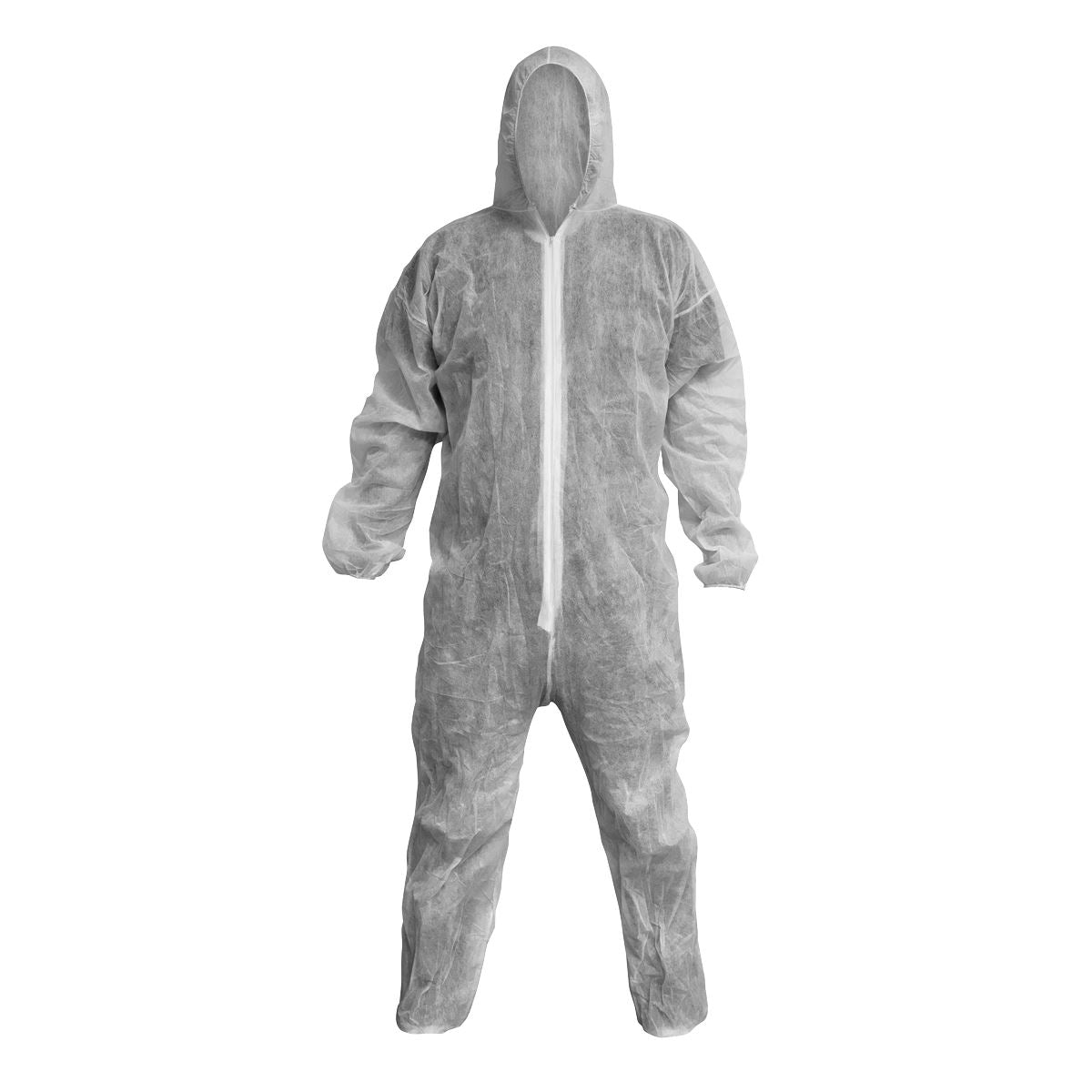 Worksafe by Sealey Disposable Coverall White - Large