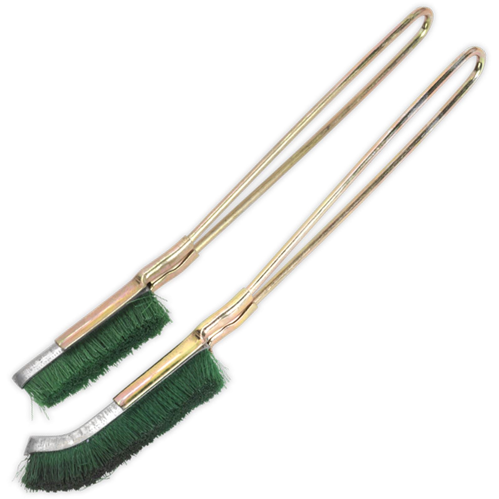 Sealey 2 Piece Nylon Brush Set Skeletal Handle Cleaning Brushes Stiff Bristle