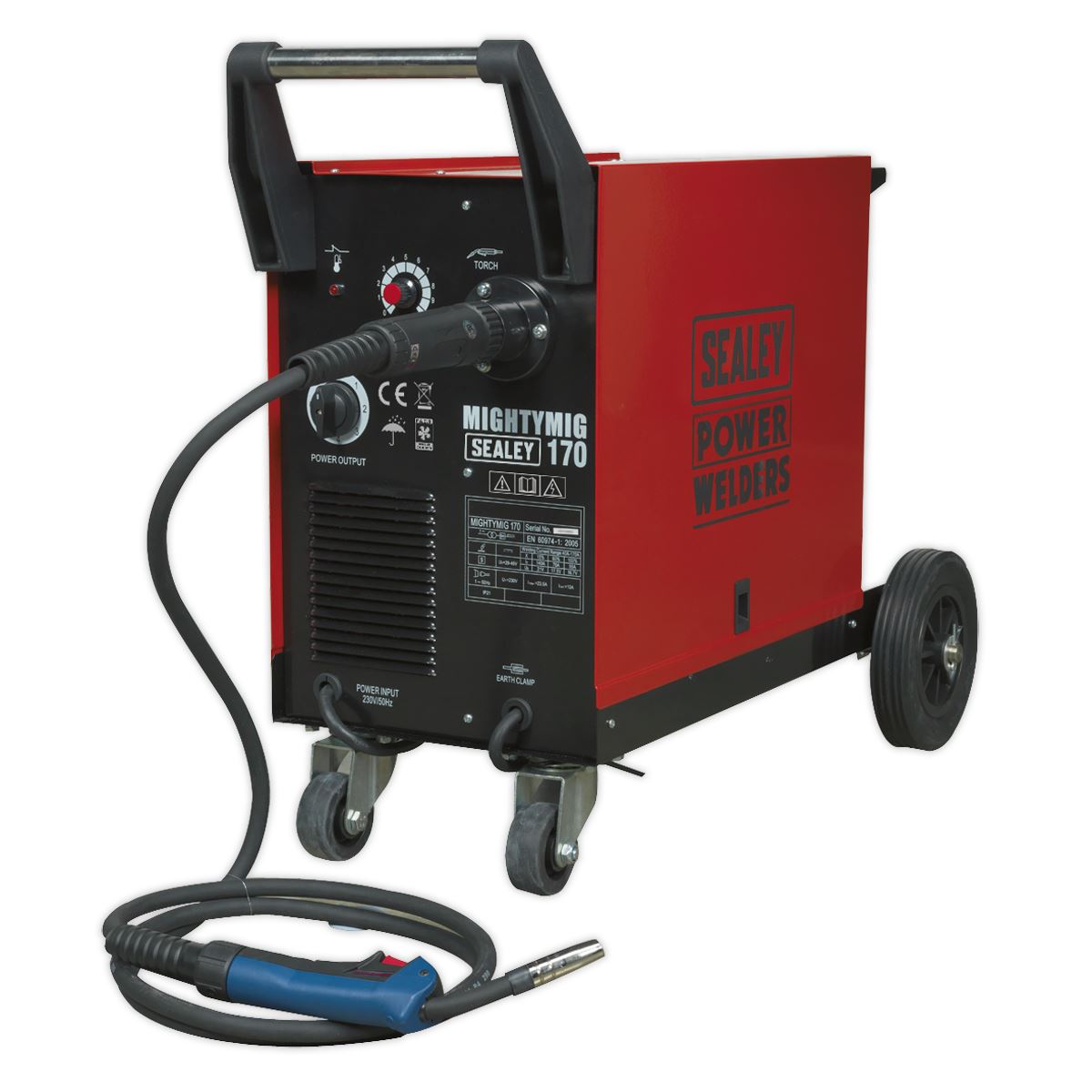 Sealey Professional Gas/No-Gas MIG Welder 170A with Euro Torch