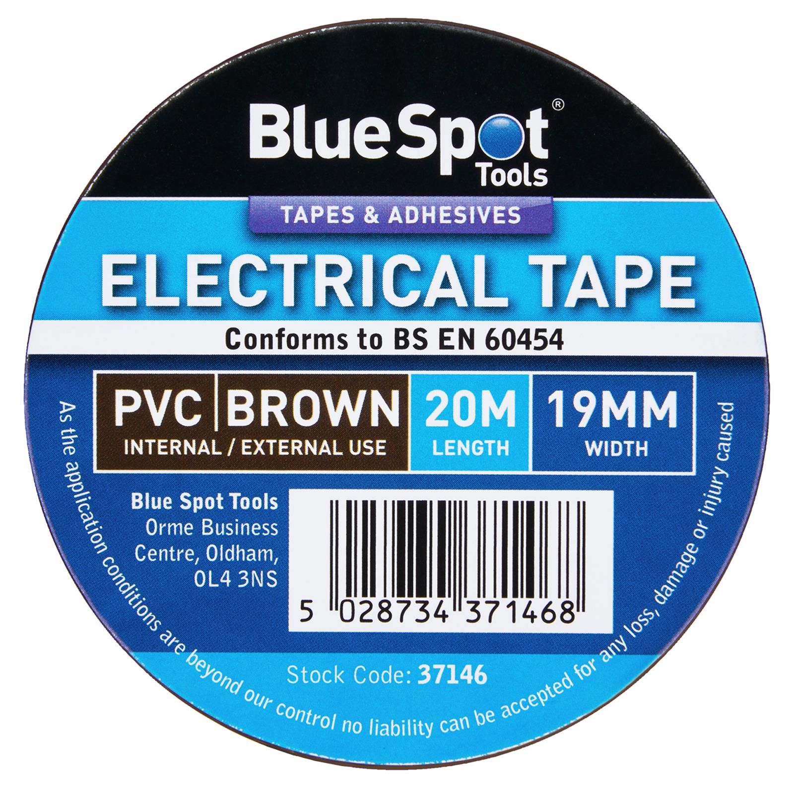 BlueSpot Electrical Insulation Tape Brown PVC 19mm x 20m