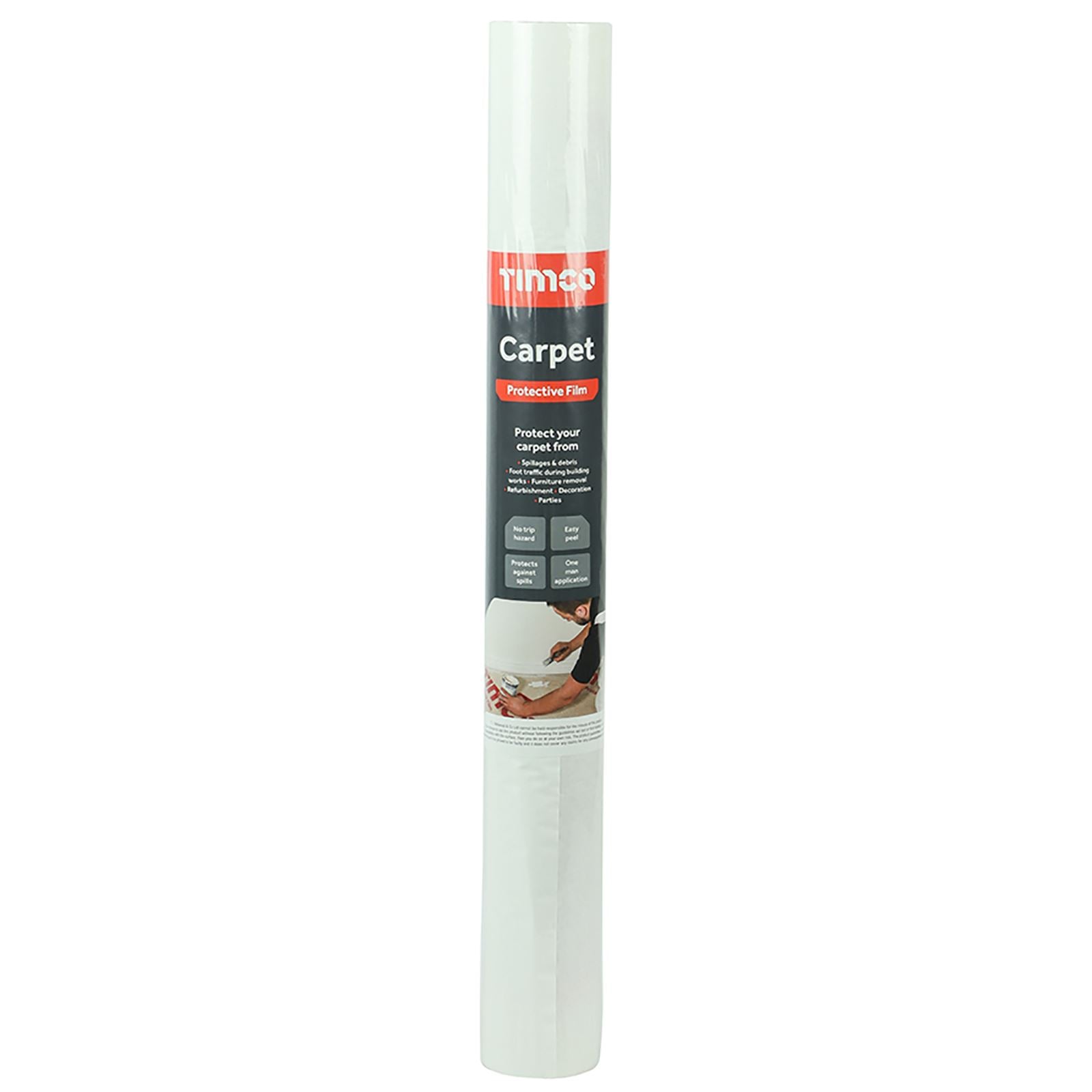 TIMCO Carpet Protective Film 25m x 600mm Roll