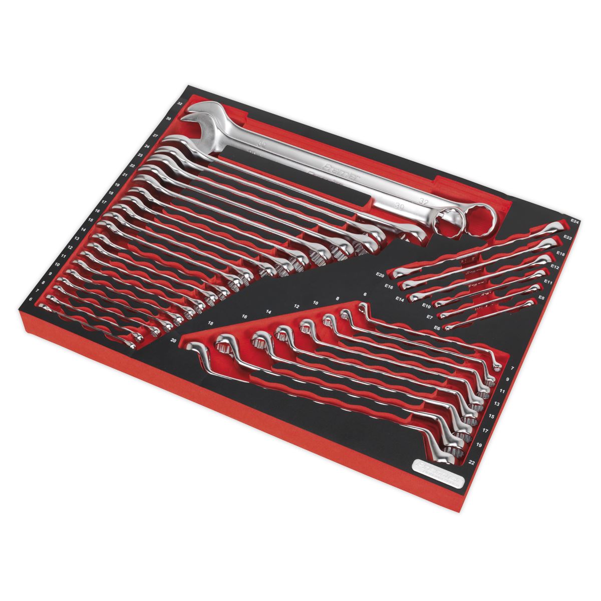 Sealey Premier Platinum Tool Tray with Spanner Set 35pc