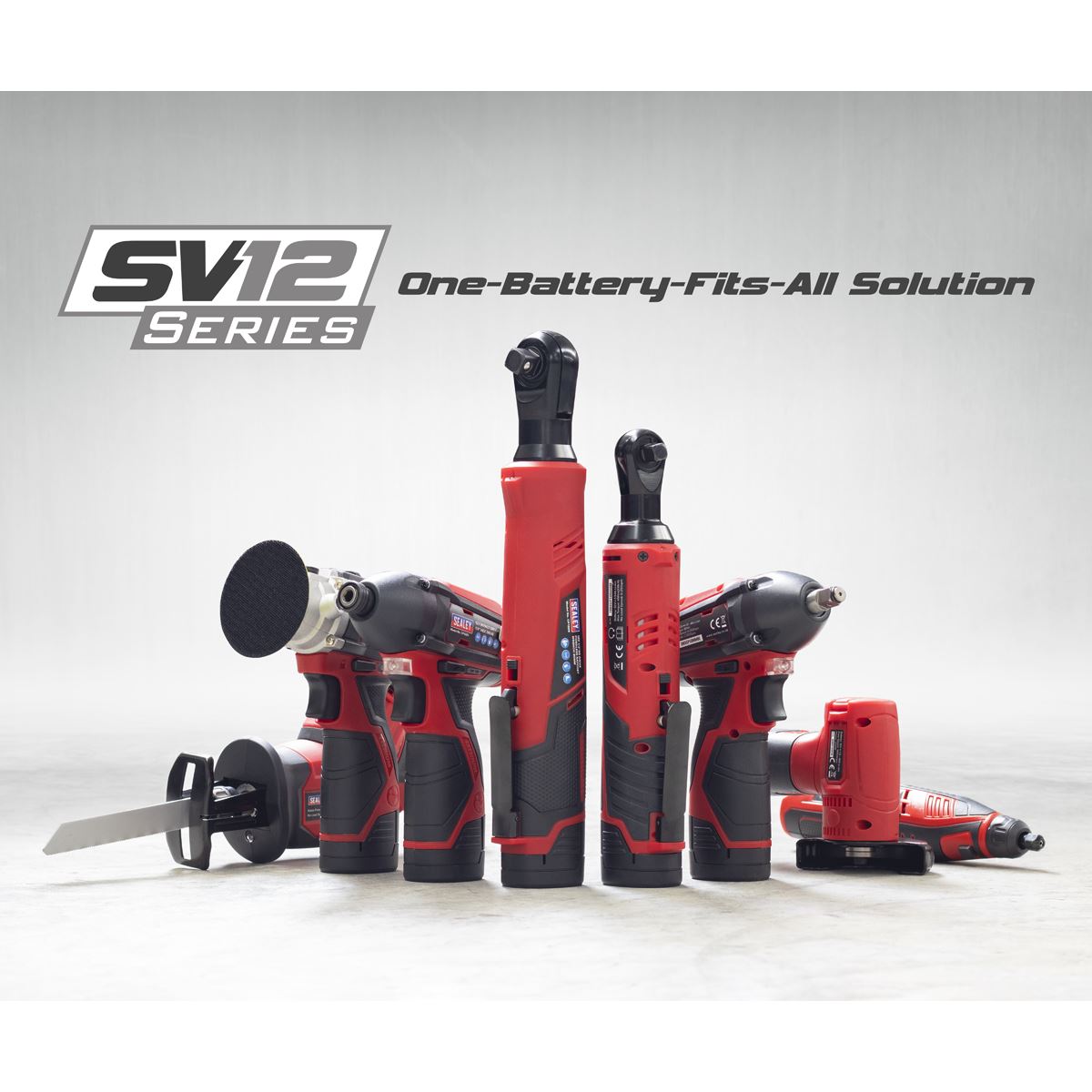 Sealey Impact Wrench Kit 3/8"Sq Drive 12V SV12 Series - 2 Batteries