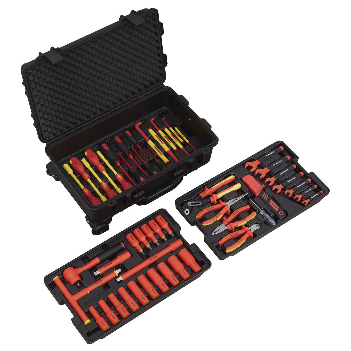 Sealey Premier 1000V Insulated Tool Kit 1/2"Sq Drive 49pc