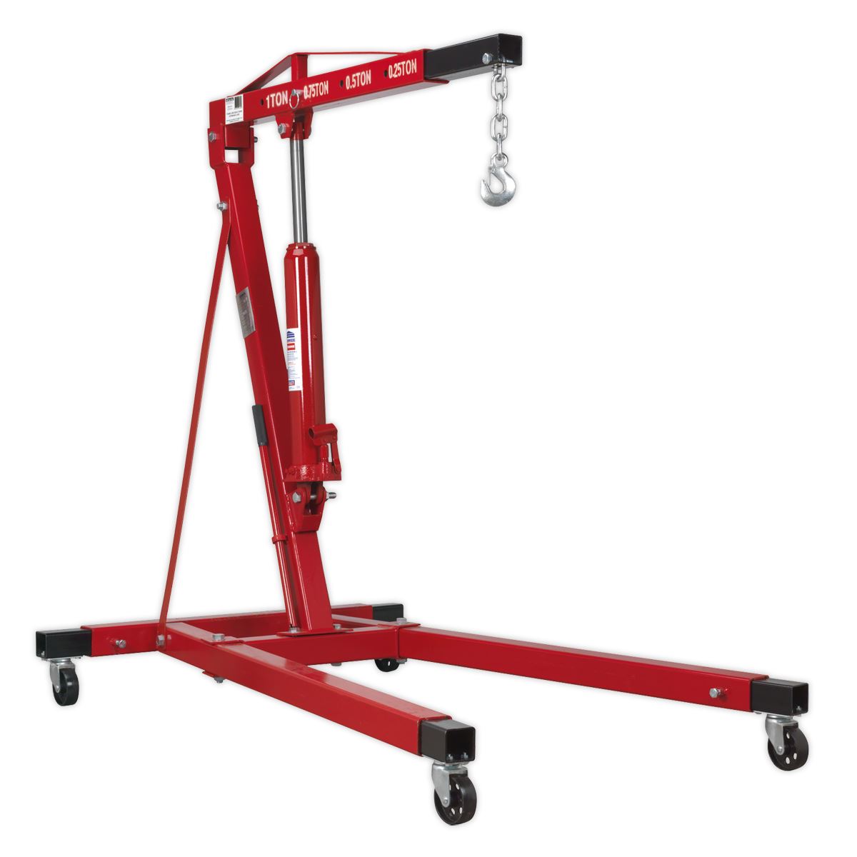 Sealey Engine Crane 1 Tonne Long Reach Extendable Legs