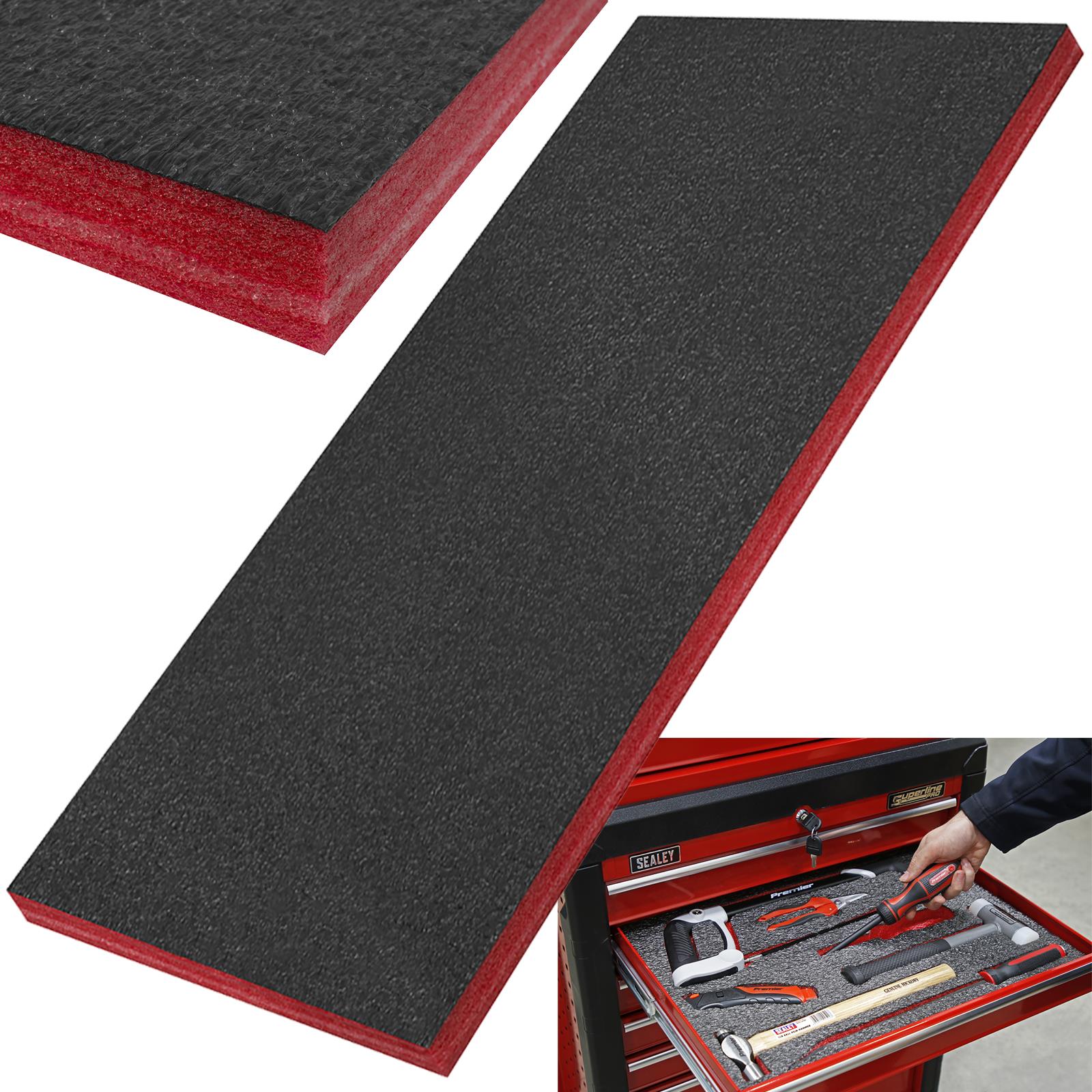 Sealey Easy Peel Shadow Foam® Red/Black 1200 x 550 x 50mm