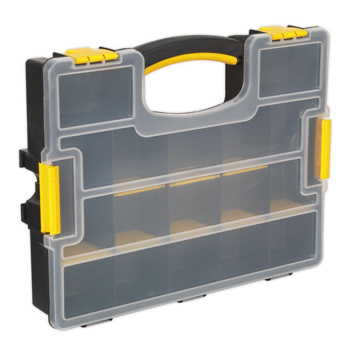 Sealey Stackable Parts Storage Case with Removable Compartments Tray Fixings