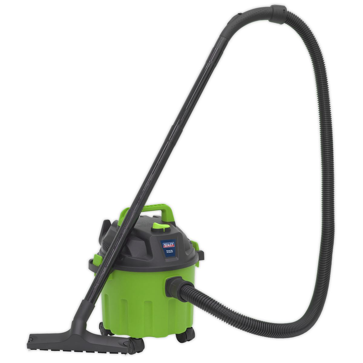 Sealey Vacuum Cleaner Wet and Dry 10L 1000W 230V Hi Vis Green