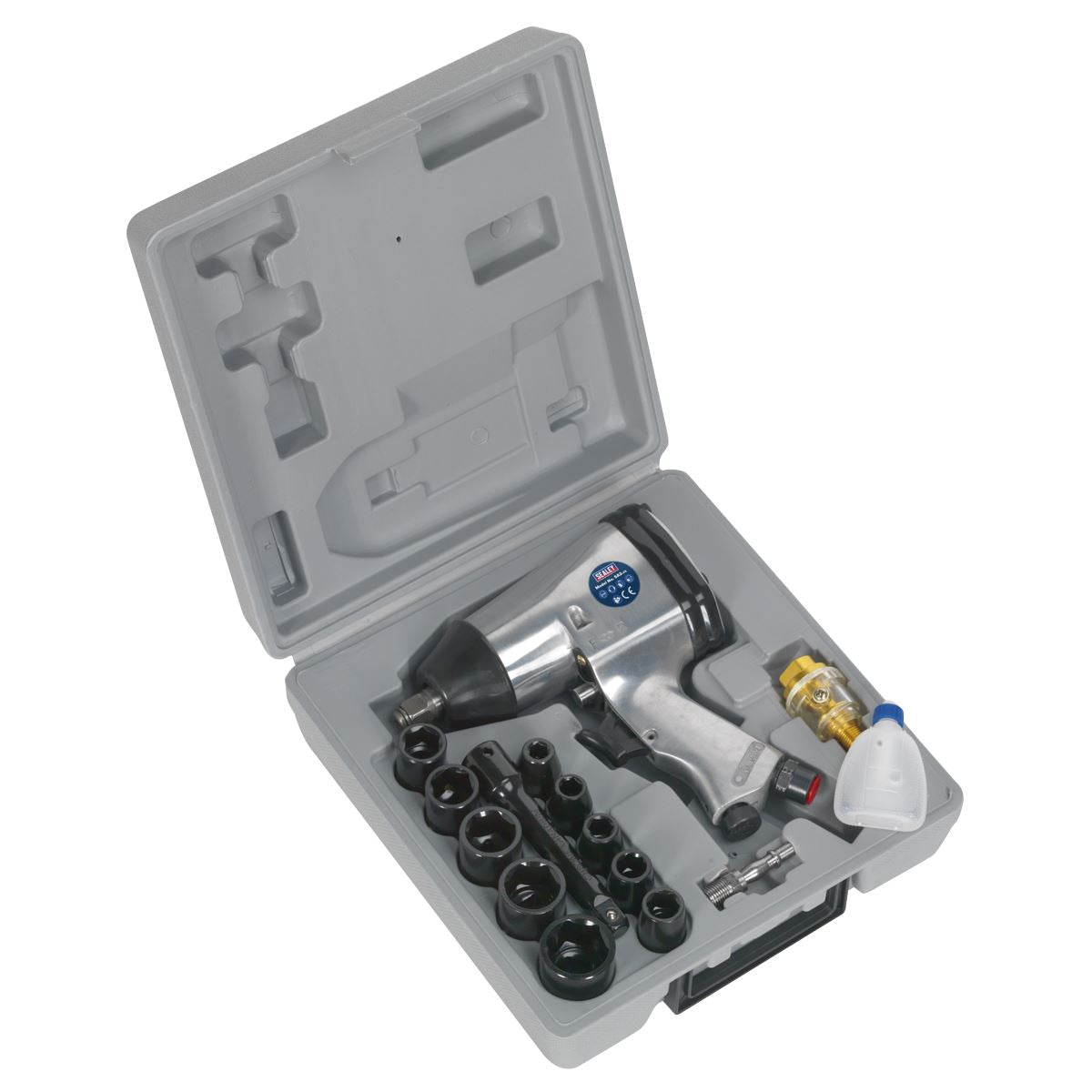 Sealey Air Impact Wrench Kit with Sockets 1/2"Sq Drive