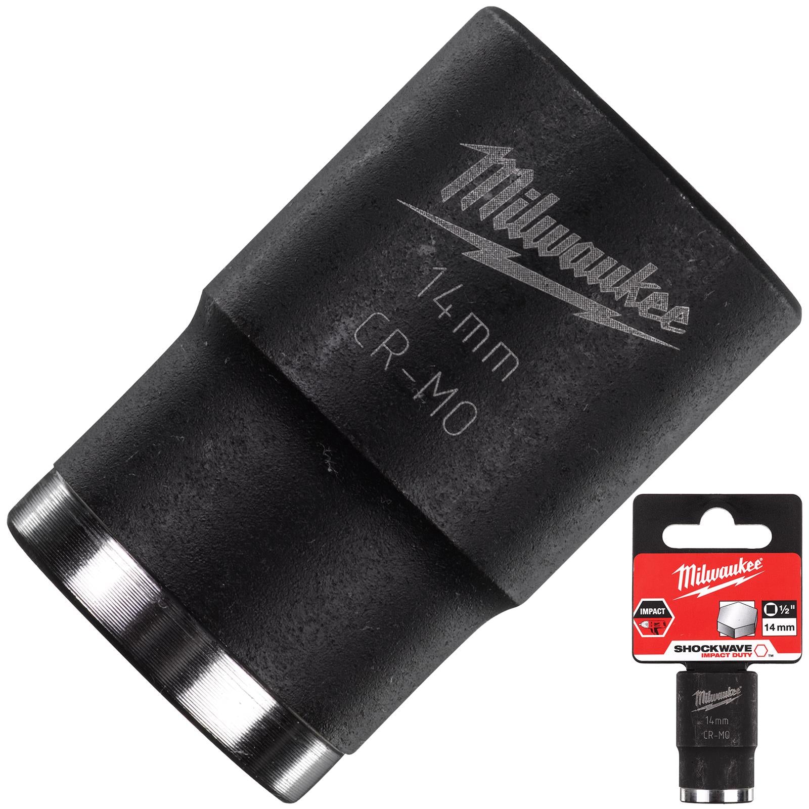 Milwaukee Impact Sockets 1/2" Drive Shockwave Impact Duty