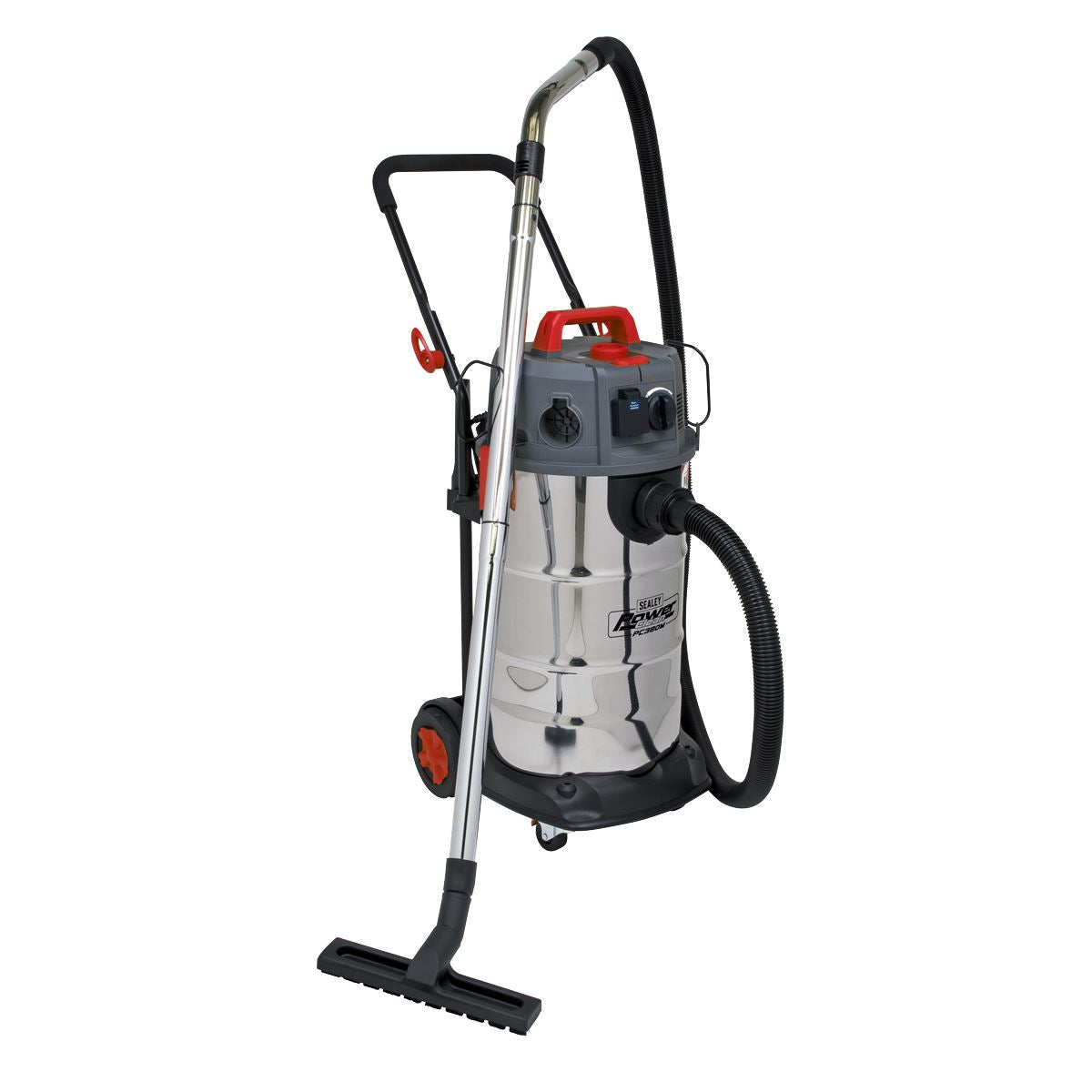 Sealey Vacuum Cleaner Industrial Dust-Free Wet/Dry 38L 1500W/230V Stainless Steel Drum M Class Filtration