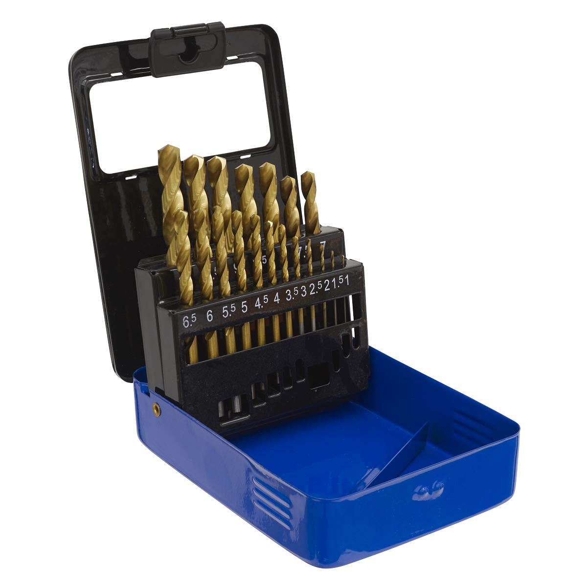 Sealey 19 Piece HSS Fully Ground Drill Bit Set DIN 338 1-10mm Metric