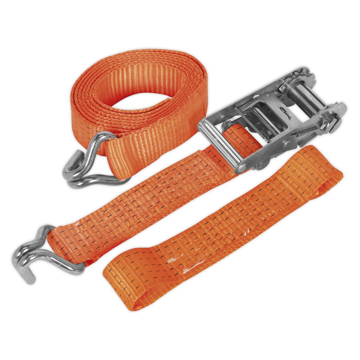 Sealey Car Transporter Ratchet Strap 50mm x 3m Alloy Wheel - Single 5000kg Breaking Strength