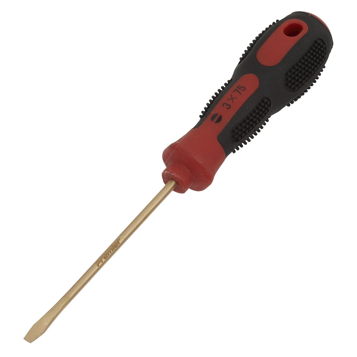 Sealey Premier Screwdriver Slotted 3 x 75mm - Non-Sparking