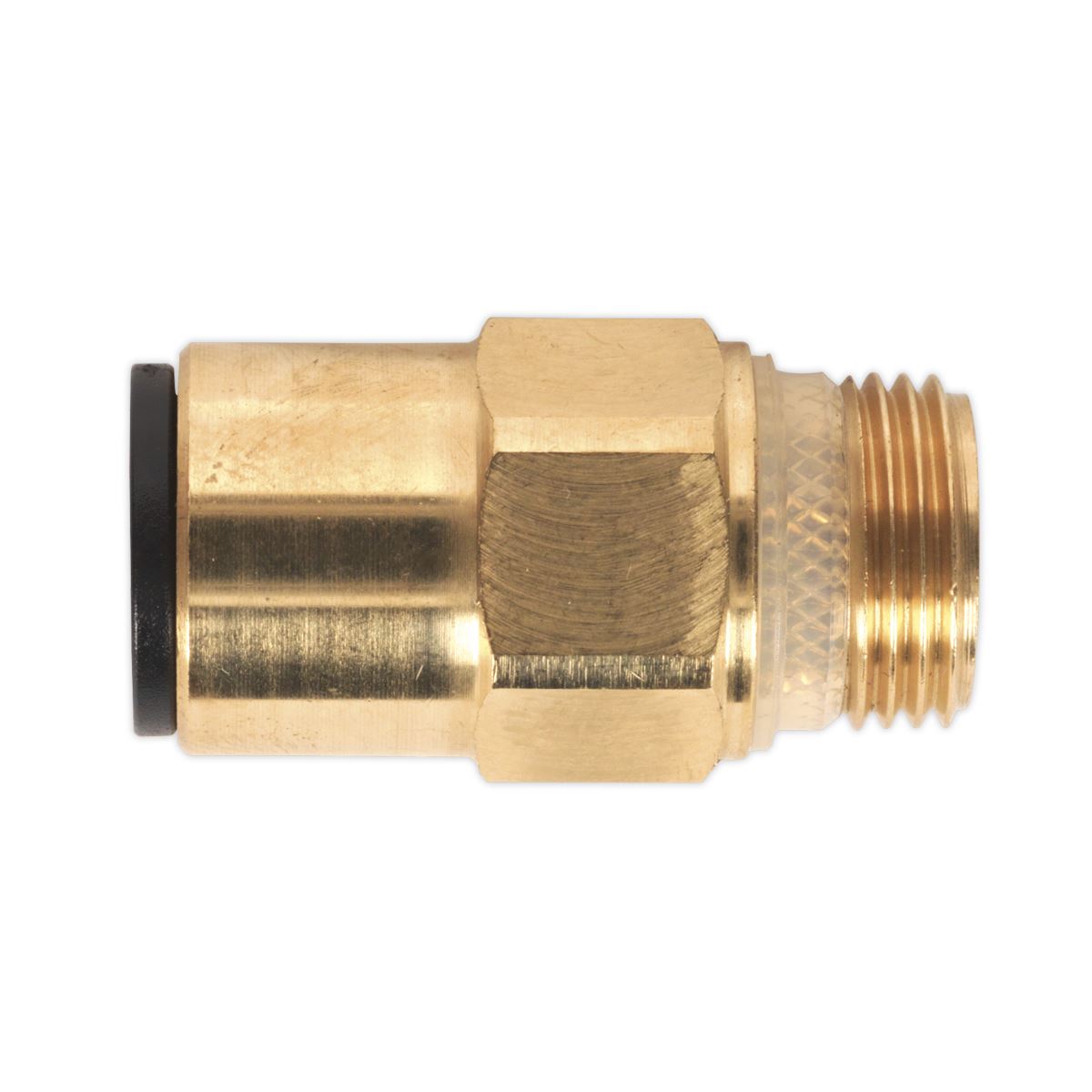 Sealey Brass SuperThread Straight Adaptor 12mm x 3/8"BSP Pack of 2 (John Guest Speedfit® - RM011213)