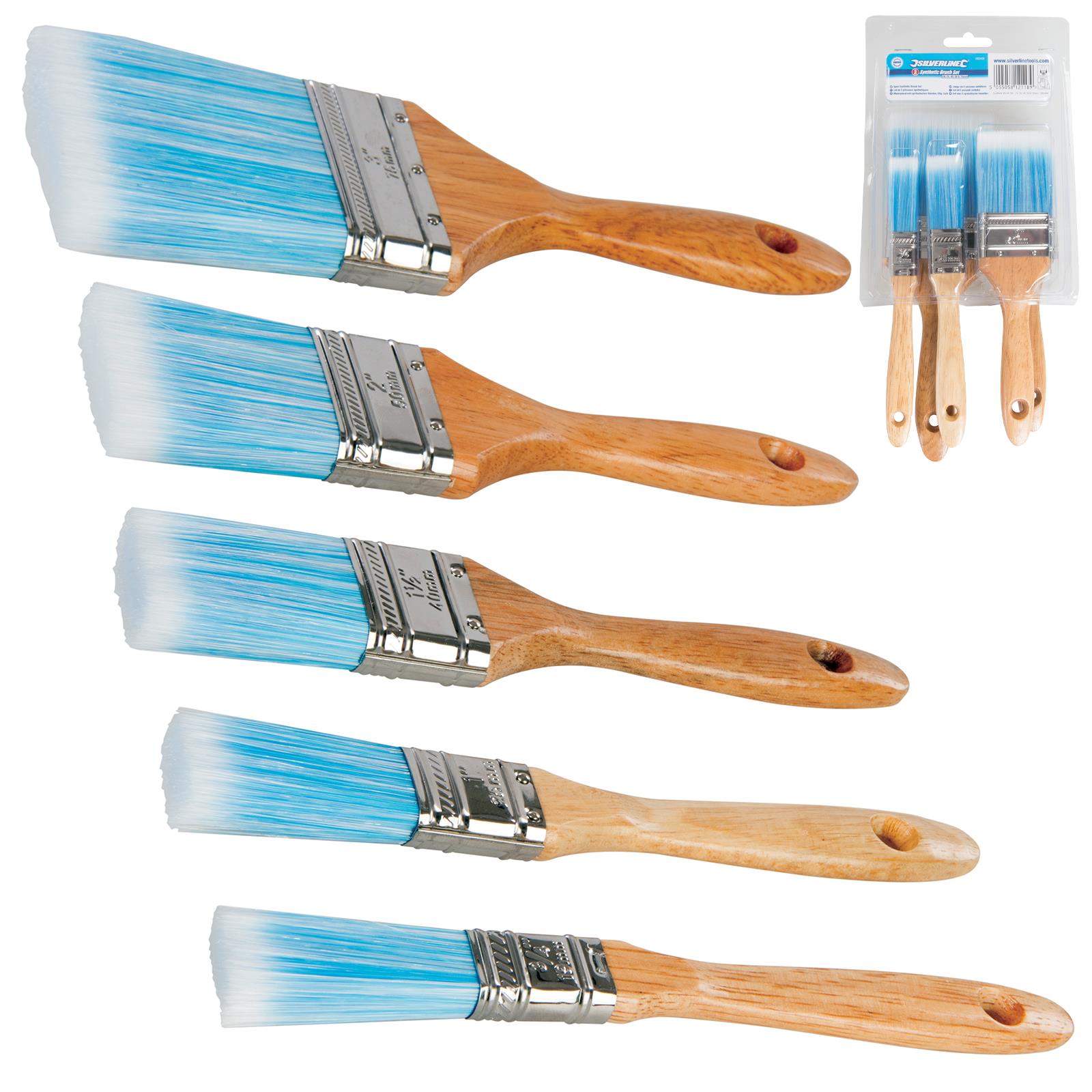 Silverline Synthetic Brush Set 5 Pieces 19mm-75mm