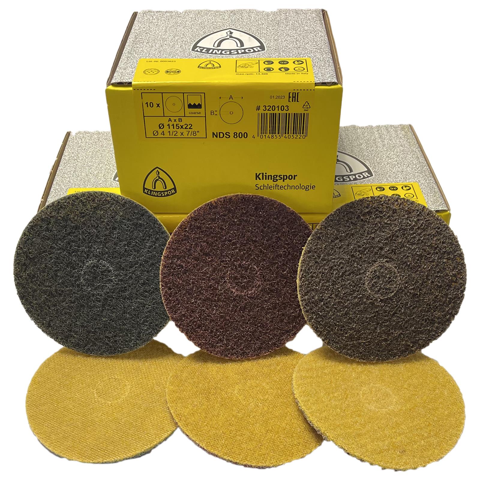 Klingspor Non Woven Web Discs for Metals Stainless Steel Like Scotch Brite 115mm