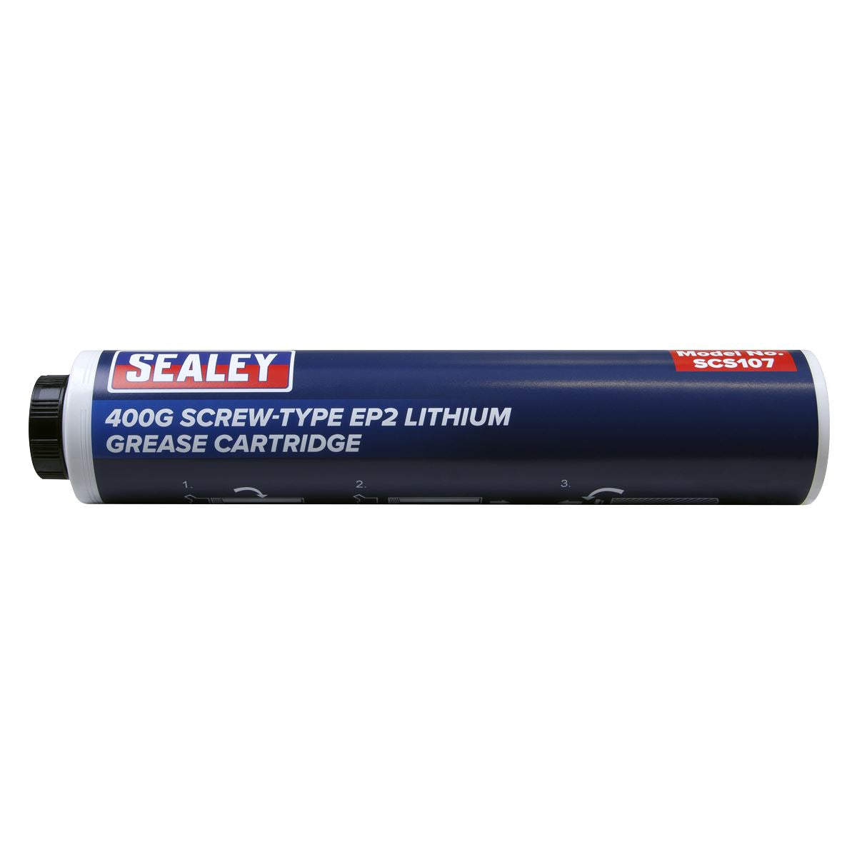Sealey Screw-Type EP2 Lithium Grease Cartridge 400g