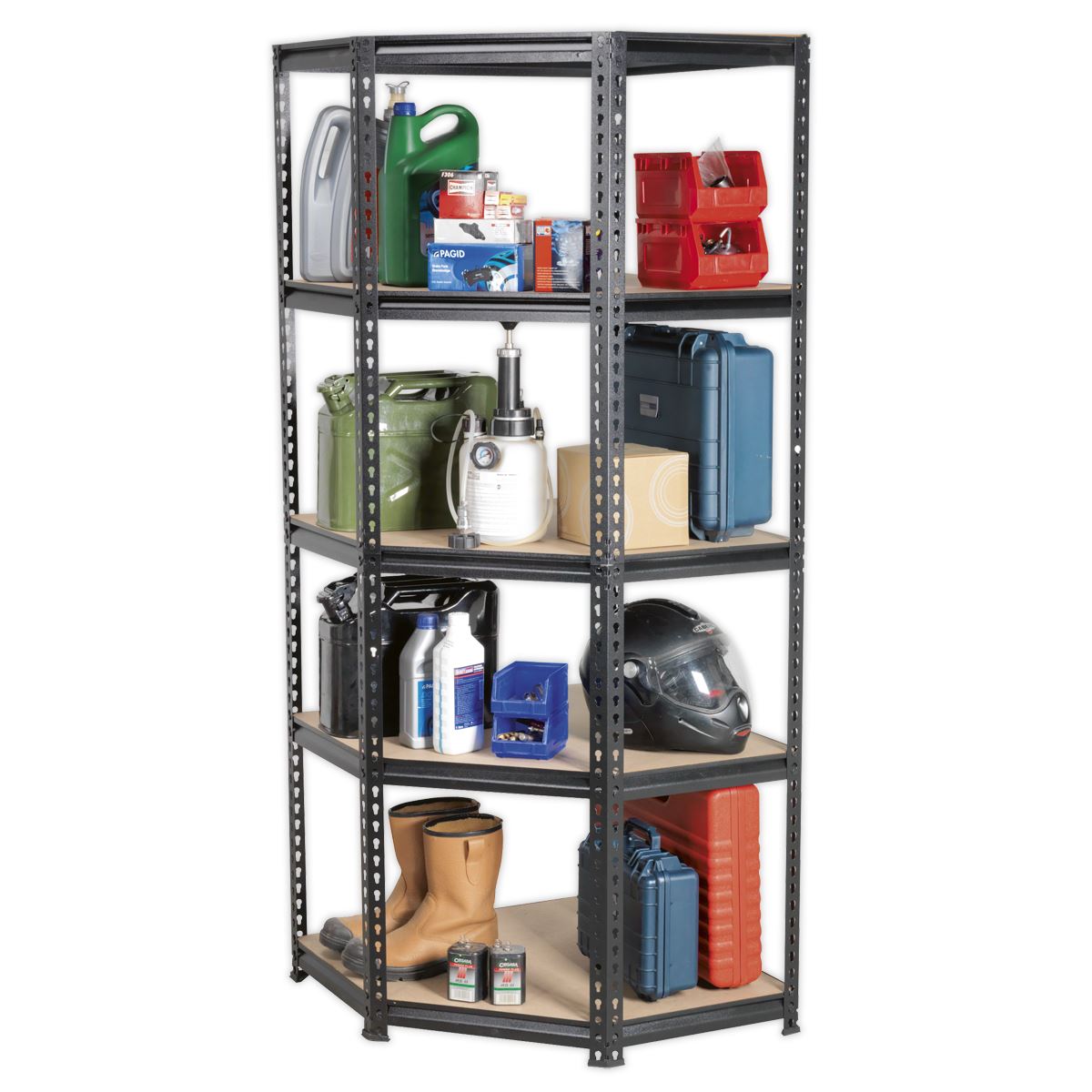 Sealey Corner Racking Unit 5 Level 150kg Capacity Per Level