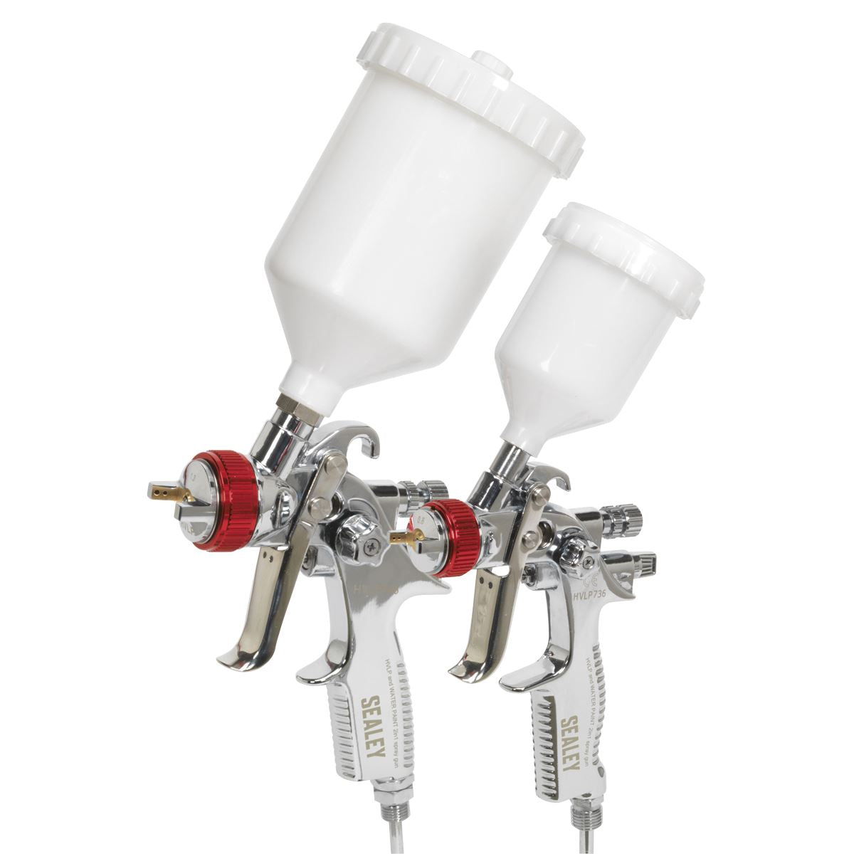 Sealey HVLP Gravity Feed Top Coat/Touch-Up Spray Gun Set