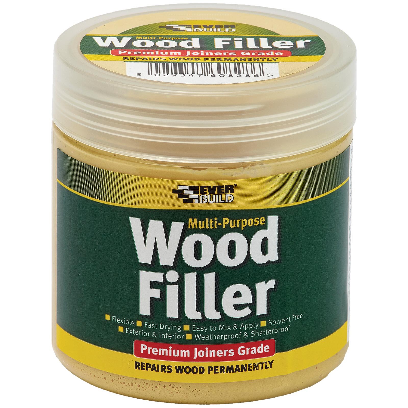 EverBuild Wood Filler Multi Purpose 250ml Premium Joiners Grade Ready Mixed