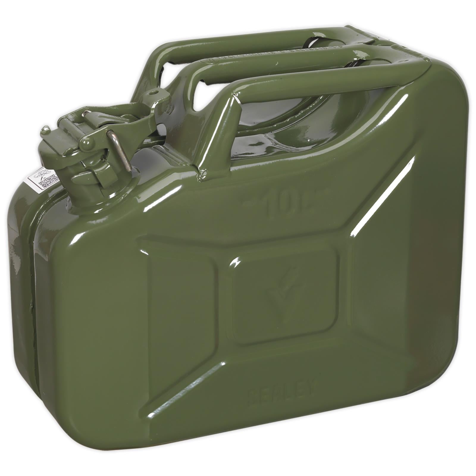 Sealey Jerry Can 10L Green Fuel Tank