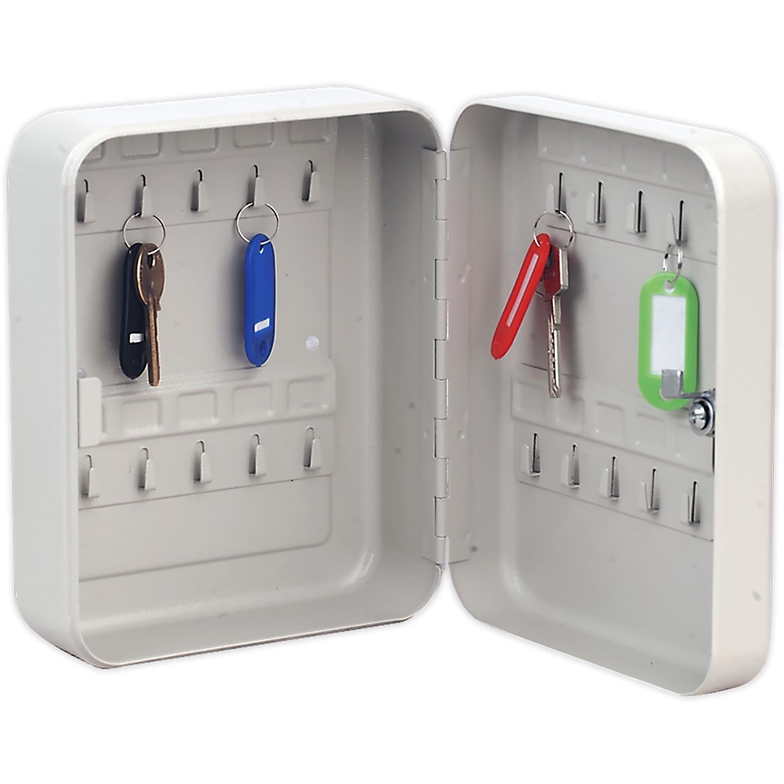 Sealey Security Key Cabinet with 20 Key Tags Coloured Wall Mounted