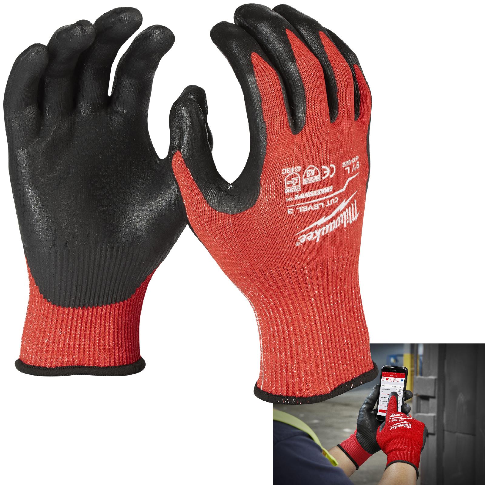 Milwaukee Safety Gloves Cut Level 3/C Dipped Glove Size 10 / XL Extra Large