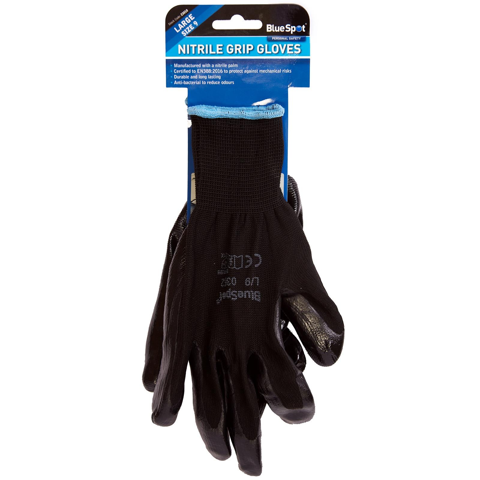 BlueSpot Nitrile Grip Gloves 1 Pair