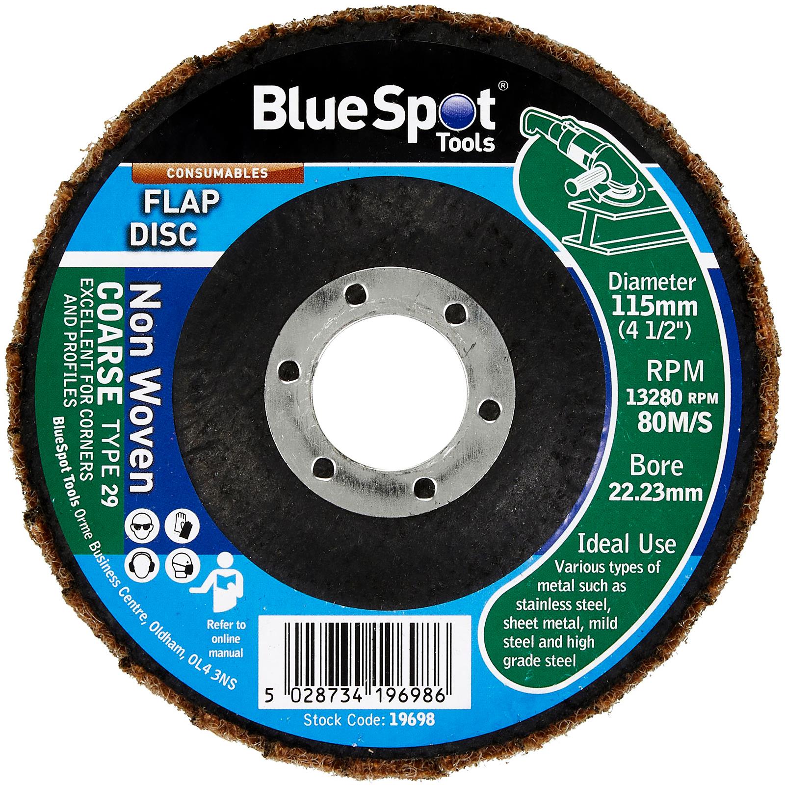 BlueSpot Coarse Non Woven Flap Disc 115mm (4.5")